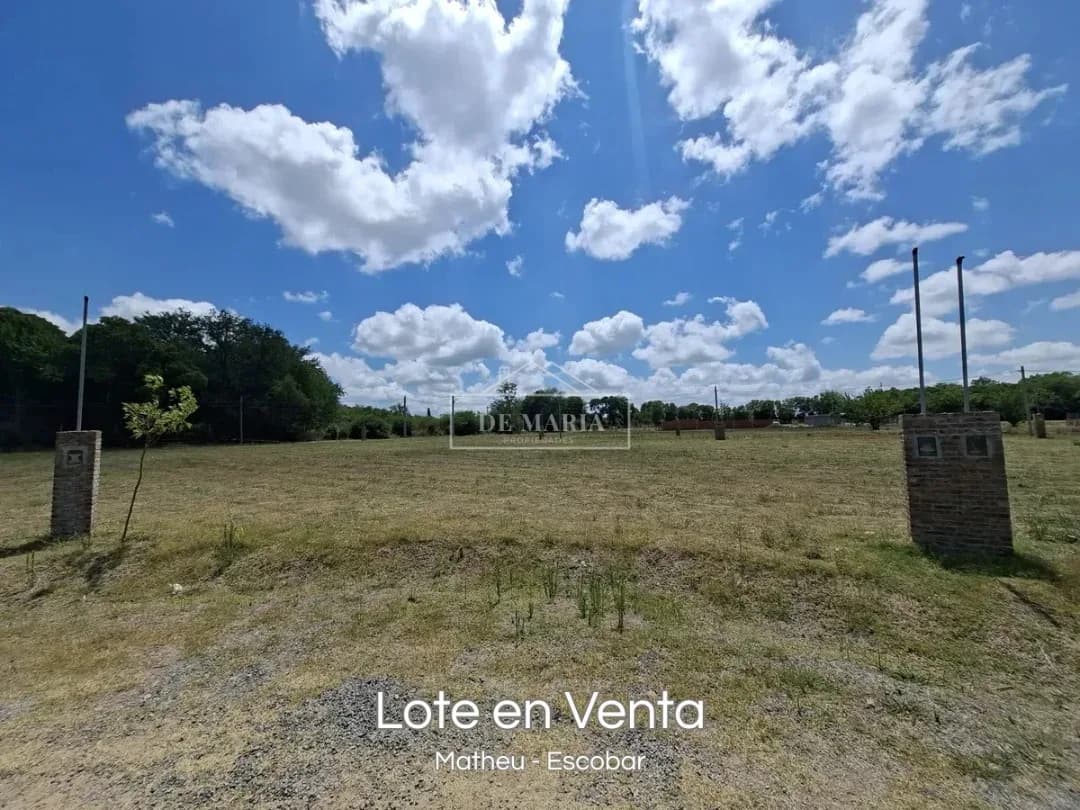 VENTA LOTE DE TERRENO EXCELENTE UBICACION EN MATHEU ESCOBAR